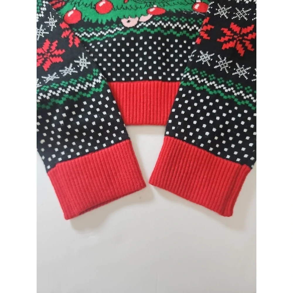 SpongeBob Patrick Star Christmas Ugly Sweater Men's‎ M Black Holiday Nickelodeon